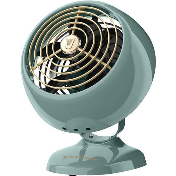 VFAN Mini Classic Personal Vintage Air Circulator Fan, Green - Picture 1 of 6